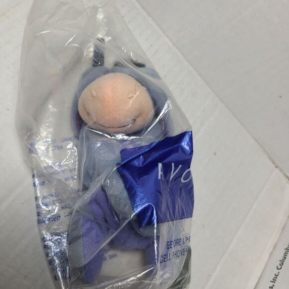 2 Vintage Avon Eeyore Cell Phone Holder New Sealed Plush 2001  1 sealed 1 opened - Picture 2 of 6